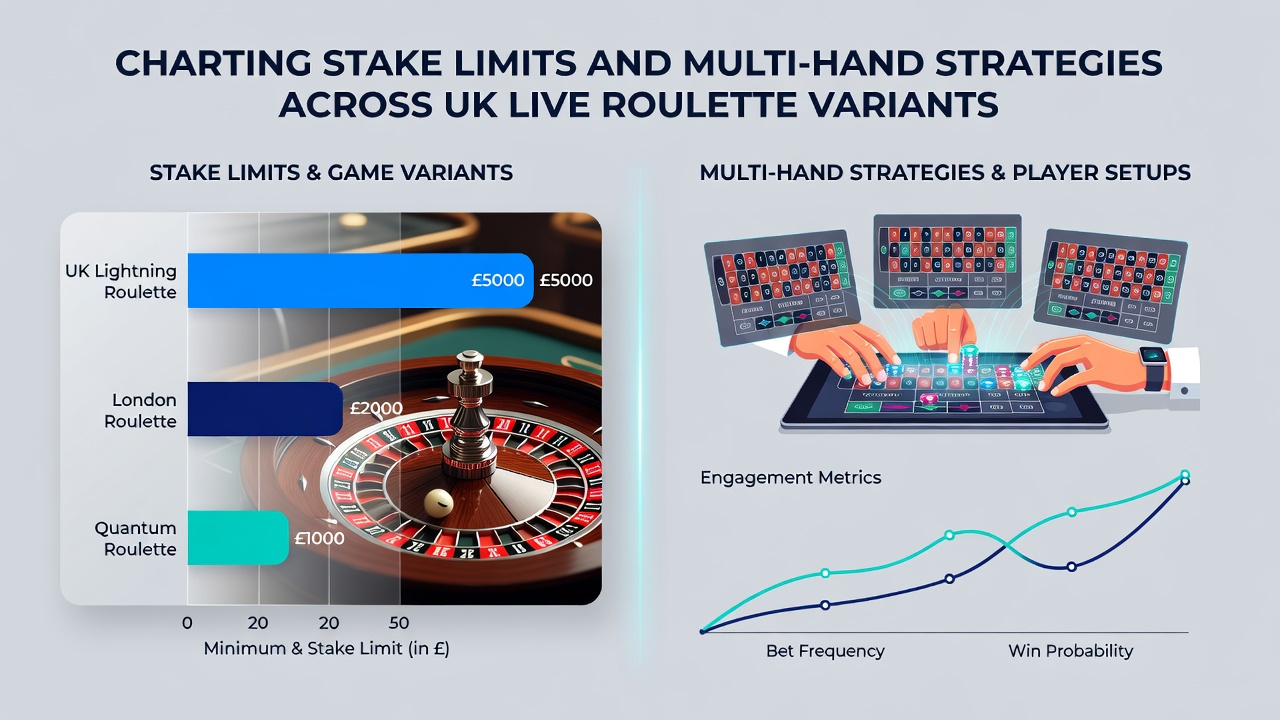 Live dealer managing multiple roulette betting positions with stake markers visible on the felt