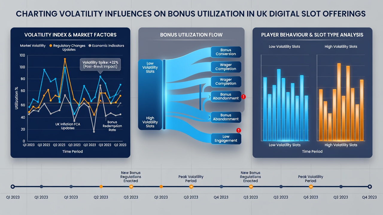 Graph illustrating bonus utilization rates by volatility category in UK online slots