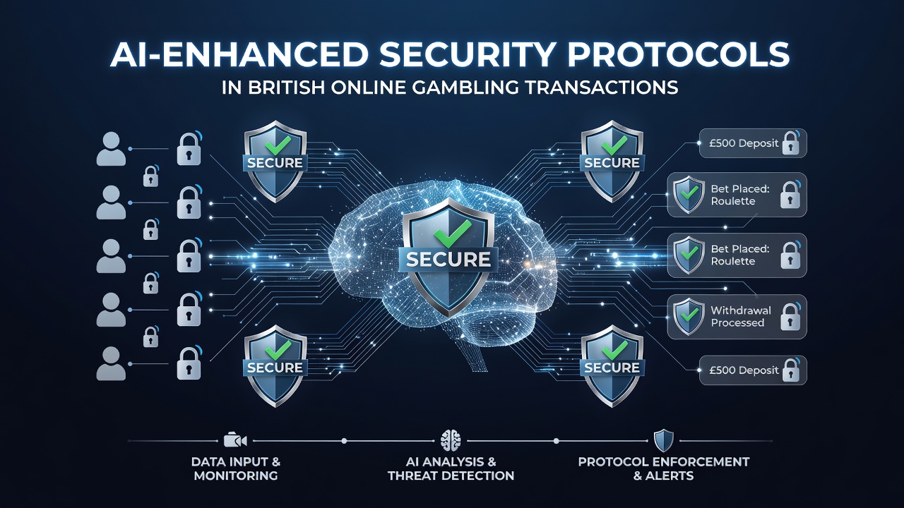 Secure payment dashboard showing AI risk scores for British gambling transactions
