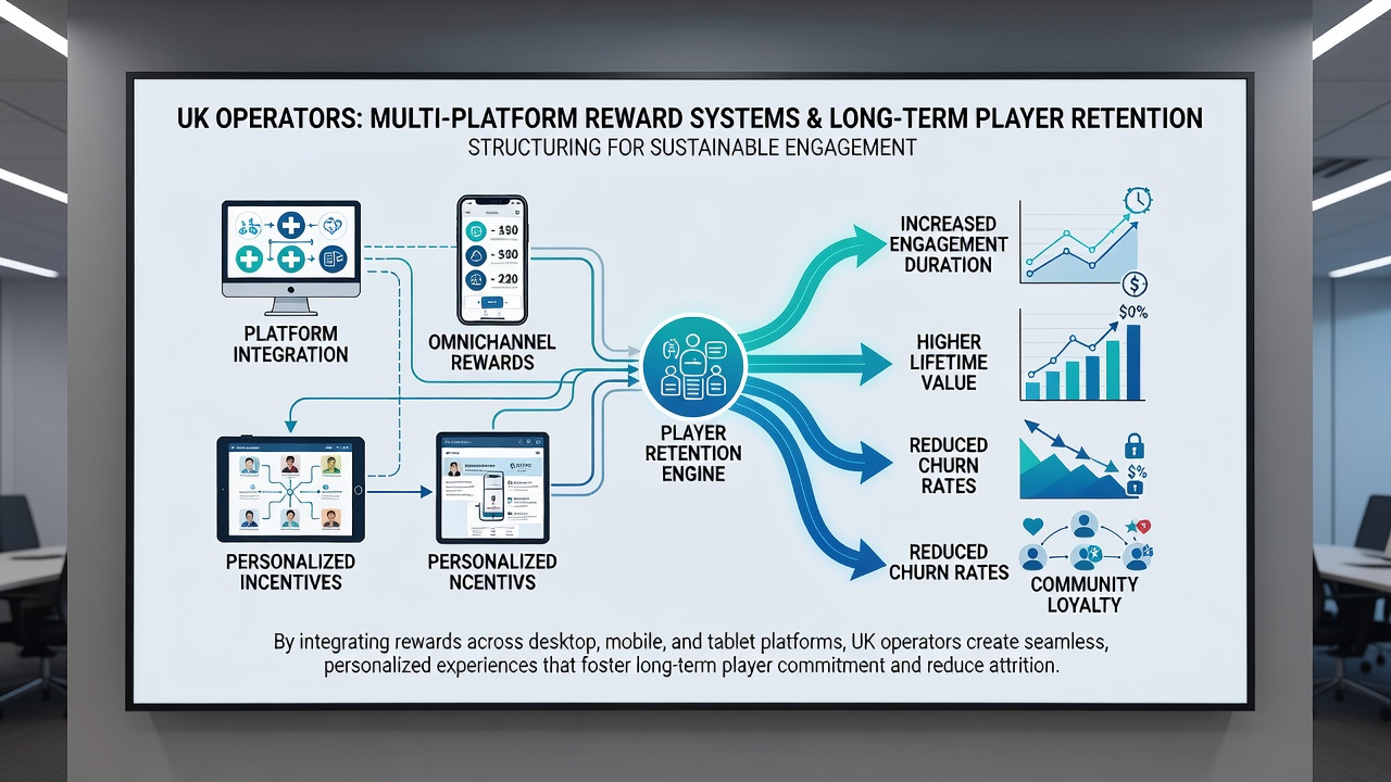 Data visualization of tiered loyalty programs and player retention metrics in UK multi-platform gambling