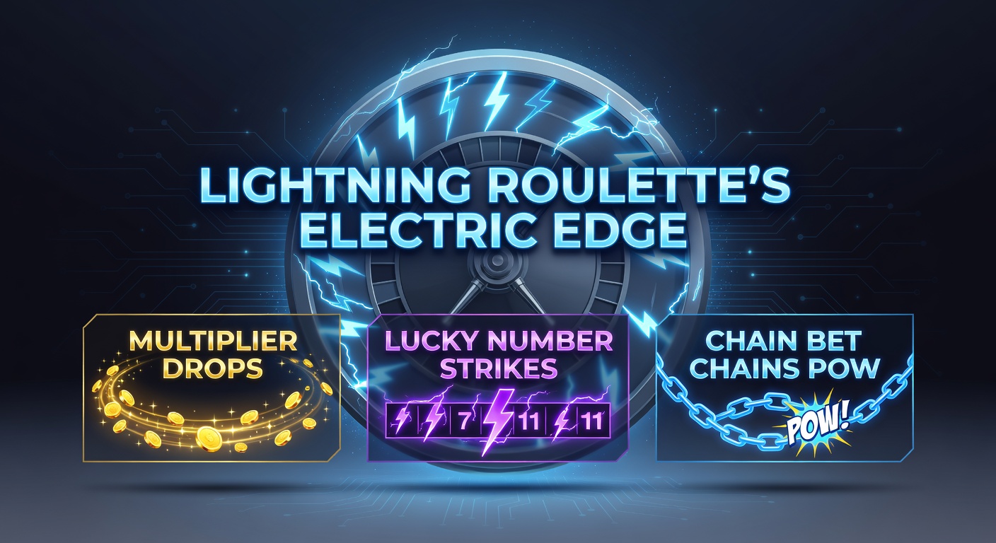 Close-up of Lucky Number strike with chain multipliers chaining across the Lightning Roulette board