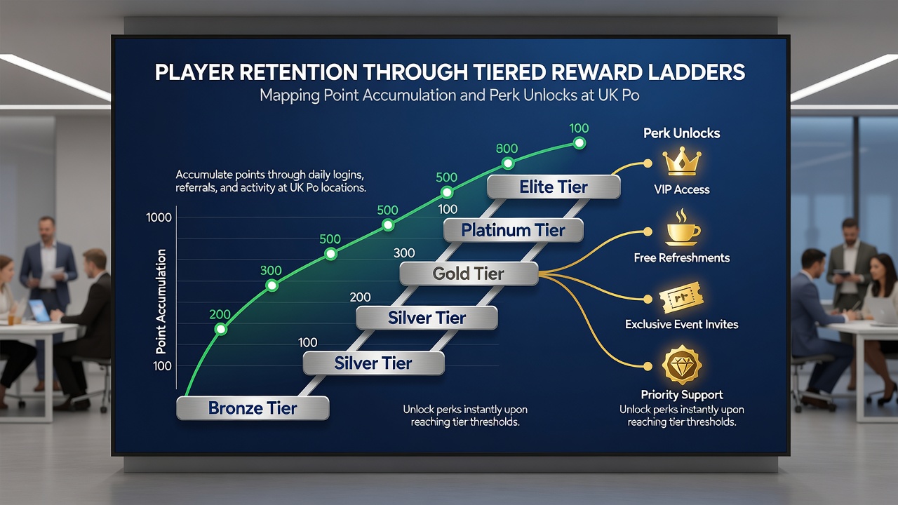 Detailed view of perk unlock tiers displayed on a UK bingo and poker loyalty dashboard