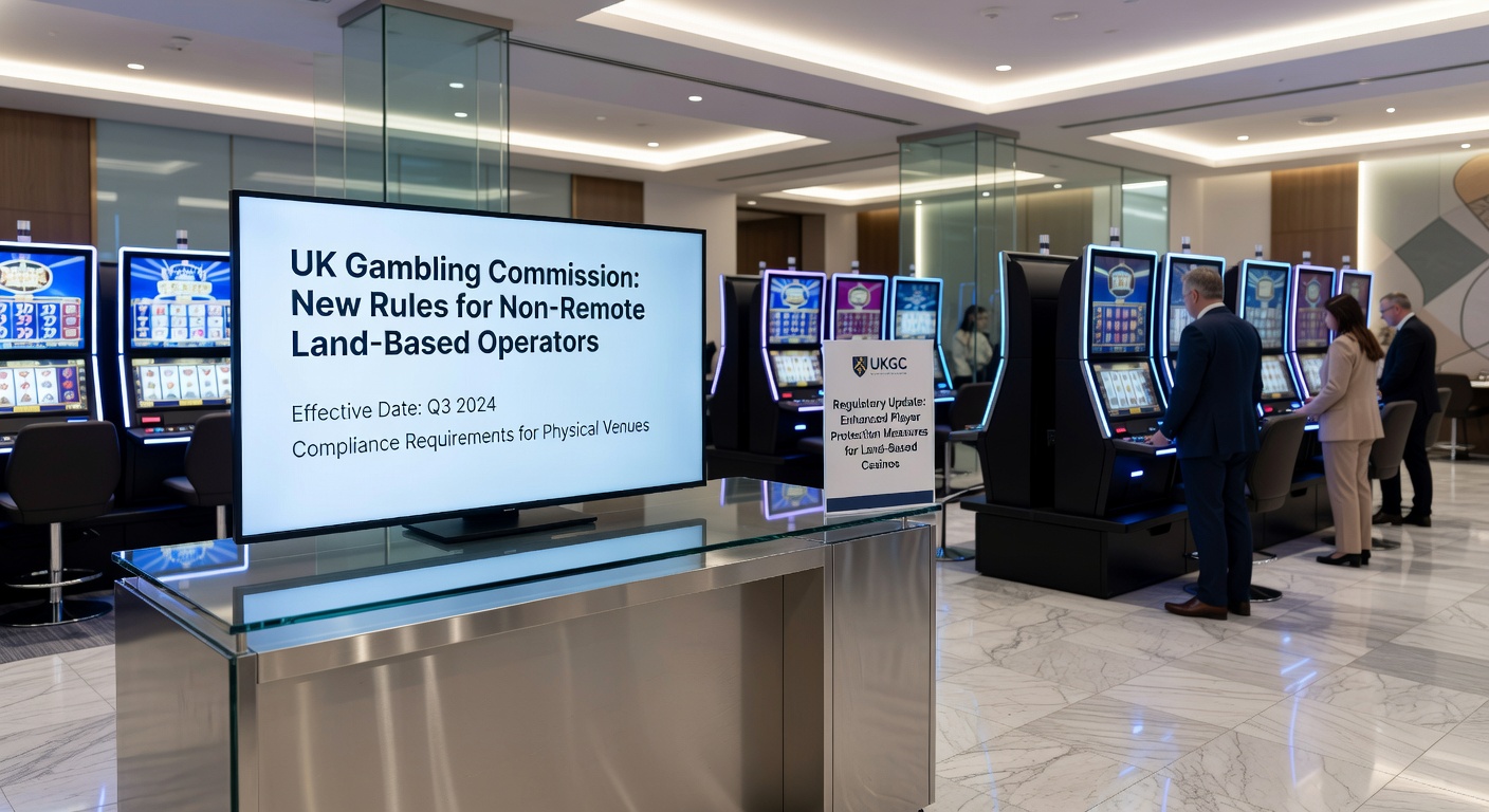Close-up of a gleaming slot machine interface in a UK casino, symbolizing the technical standards now under stricter enforcement