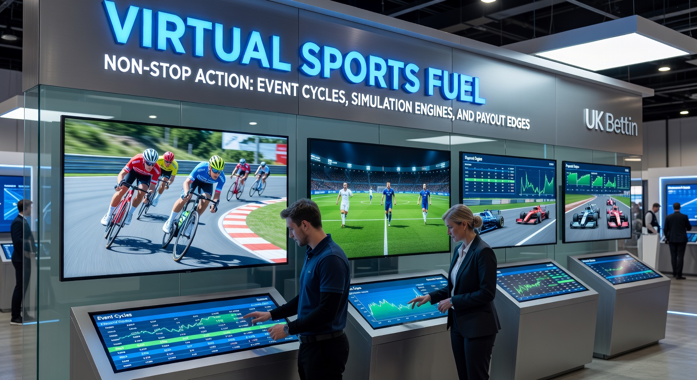 Close-up of a virtual sports simulation engine dashboard illustrating RNG outputs, probability models, and real-time animation rendering for a UK betting platform